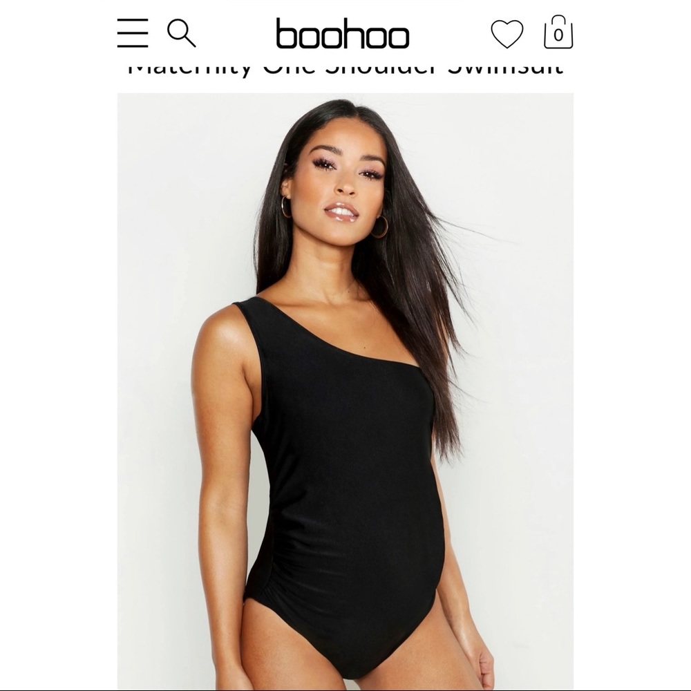 Boohoo One Shoulder Maternity Swimsuit
